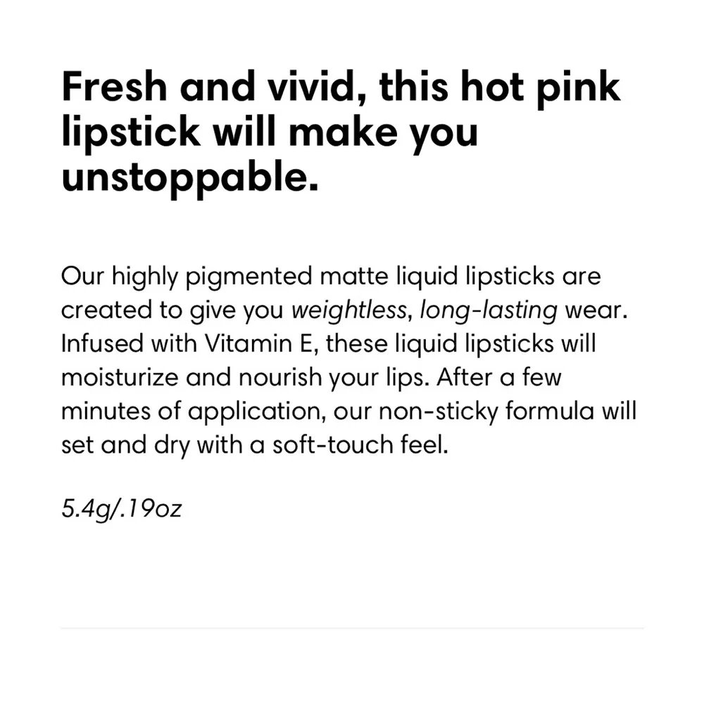 NEW Eleman matte liquid lipstick